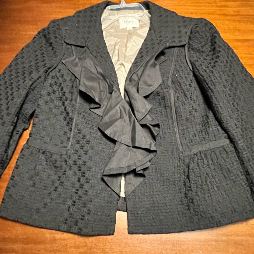Ann Taylor Loft Textured Suit 10 8 - Picture 2 of 8